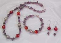 Fine fashion jewelry store wholesale amethyst chips jewelry set
